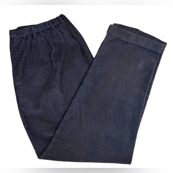Lands' End Pants - Lands End Wide Traditional Fit Black Corduroy Pants Womens 18 R Cuffed Hem 32x29
